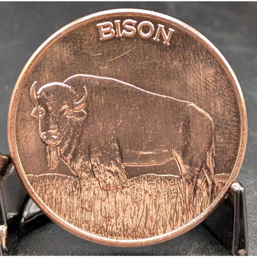 Bison 1 oz .999 Copper Round • Wildlife Collectible • UMM Finds - Picture 2 of 3